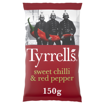 Tyrrells paprika chips Sweet chili red pepper 150g