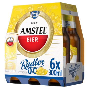 Amstel Radler 0.0 Bier Citroen Fles 6 x 30cl
