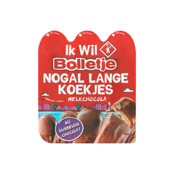 Bolletje Nogal Lange Koekjes Melkchocolade 3 x 3 stuks 175g