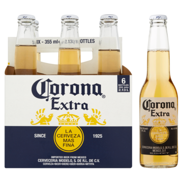 Corona Extra Mexicaans Pils Bier Flessen 6 x 355ml