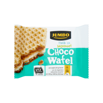 Jumbo Choco Wafel Melk en Hazelnoot 10 x 25g