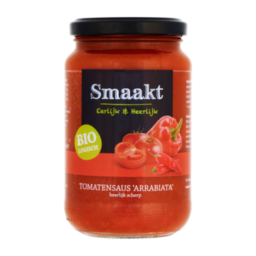 Smaakt Biologisch Tomatensaus 'Arrabiata' 380g