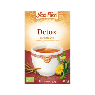 Yogi Tea Detox Biologisch Zoethout, Paardenbloem, Anijs 17 x 1, 8g