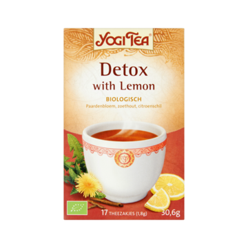 Yogi Tea Detox Biologisch Paardenbloem, Zoethout, Citroenschil 17 x 1, 8g