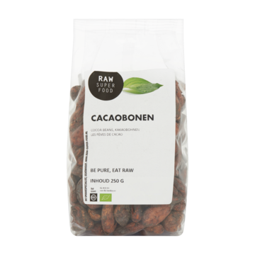 Raw Organic Food Cacaobonen 250g - Ontbijt, en bakproducten — Jumbo Supermarkten