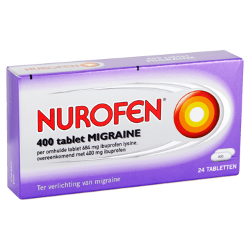 Nurofen Ibuprofen Migraine tabletten 400 mg, 24 stuks