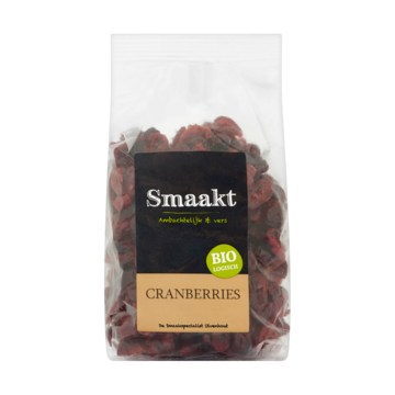 Smaakt Biologisch Cranberries 250g