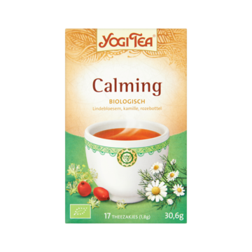 Yogi Tea Calming Biologisch Lindebloesem, Kamille, Rozebottel 17 x 1, 8g