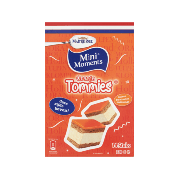 Maître Paul Mini Moments Oranje Tommies 14 Stuks 220g