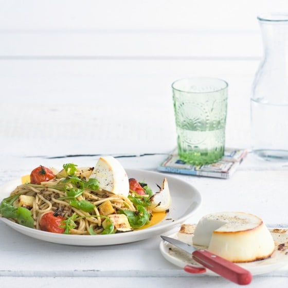Afbeelding van Pasta met ricotta en geroosterde groenten