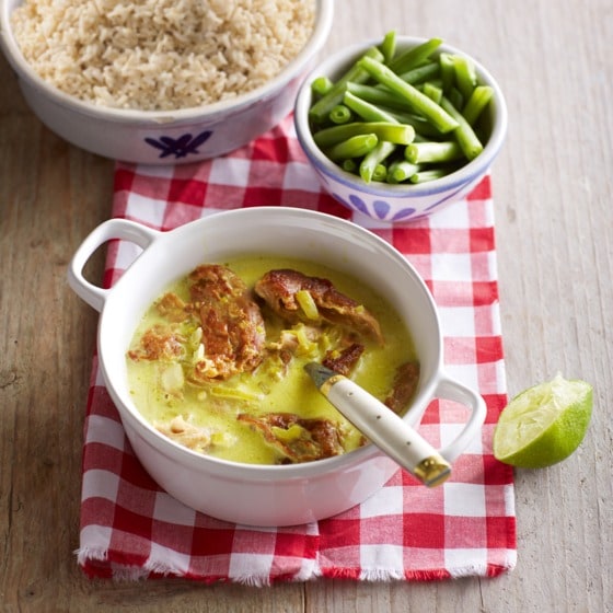 Vegetarische kip kerrie