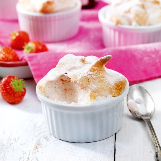 Snelle aardbeiensoufflé