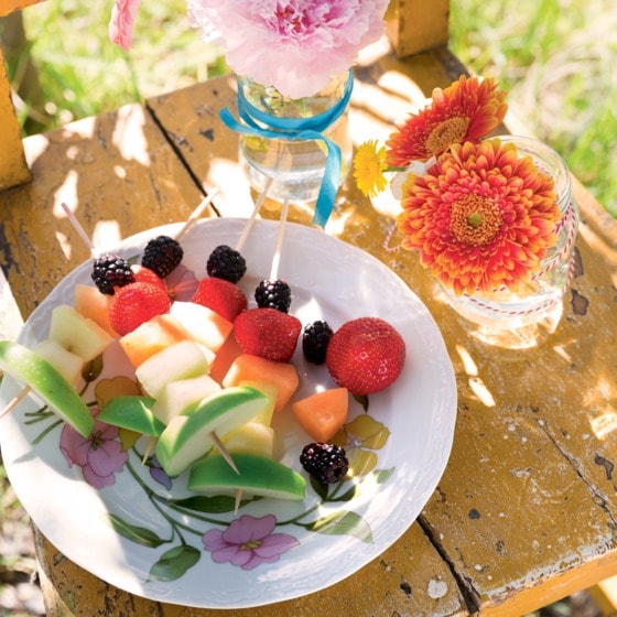 Zomerfruit-regenboogspiesjes