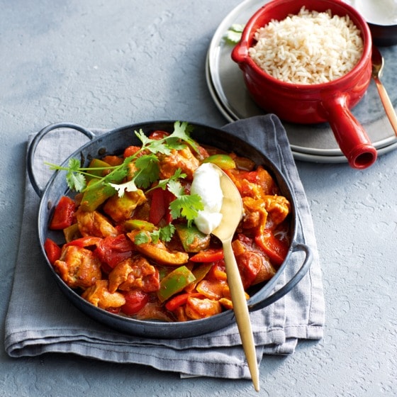 Indiase kipcurry met paprika