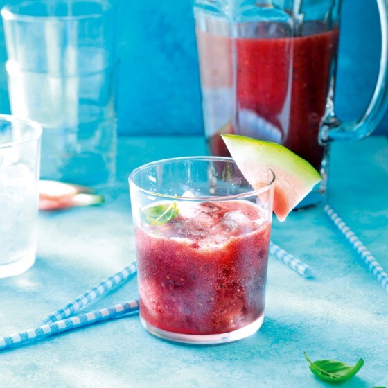 Frisse watermeloen-frambozenslushie