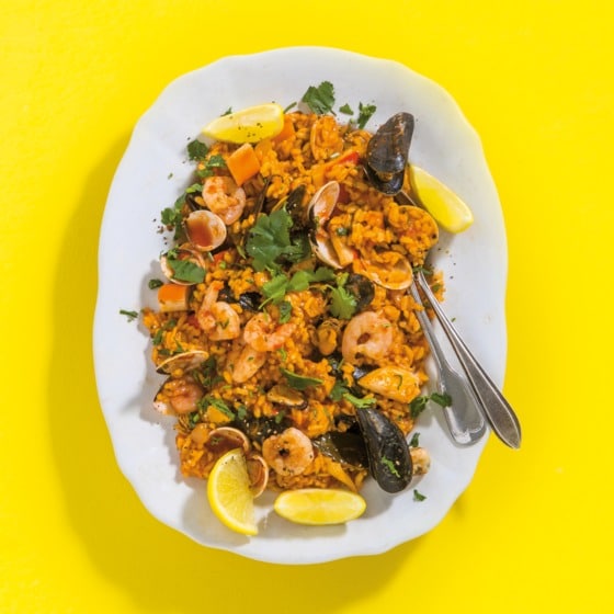 Rijst met zeevruchten (arroz de marisco)