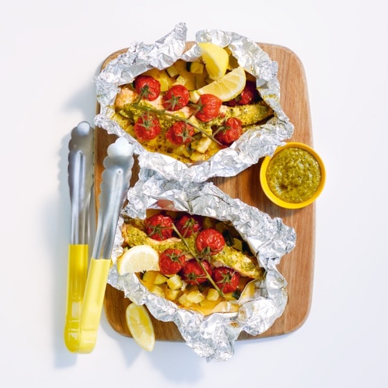 Mediterrane zalmpakketjes