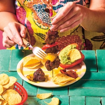 Mexicaanse kipspiesen van de BBQ